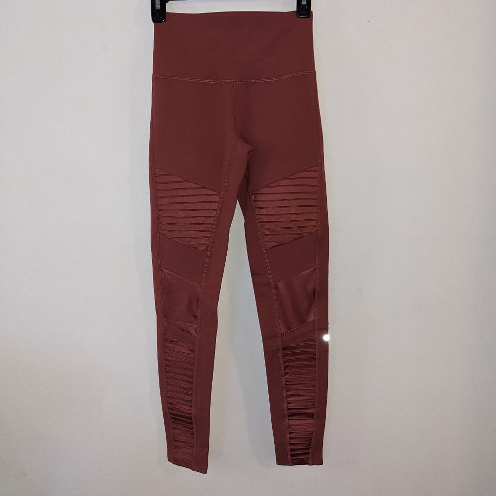 NWT Alo Yoga High Rise Moto Leggings in Earth Sz M - Picture 5 of 12